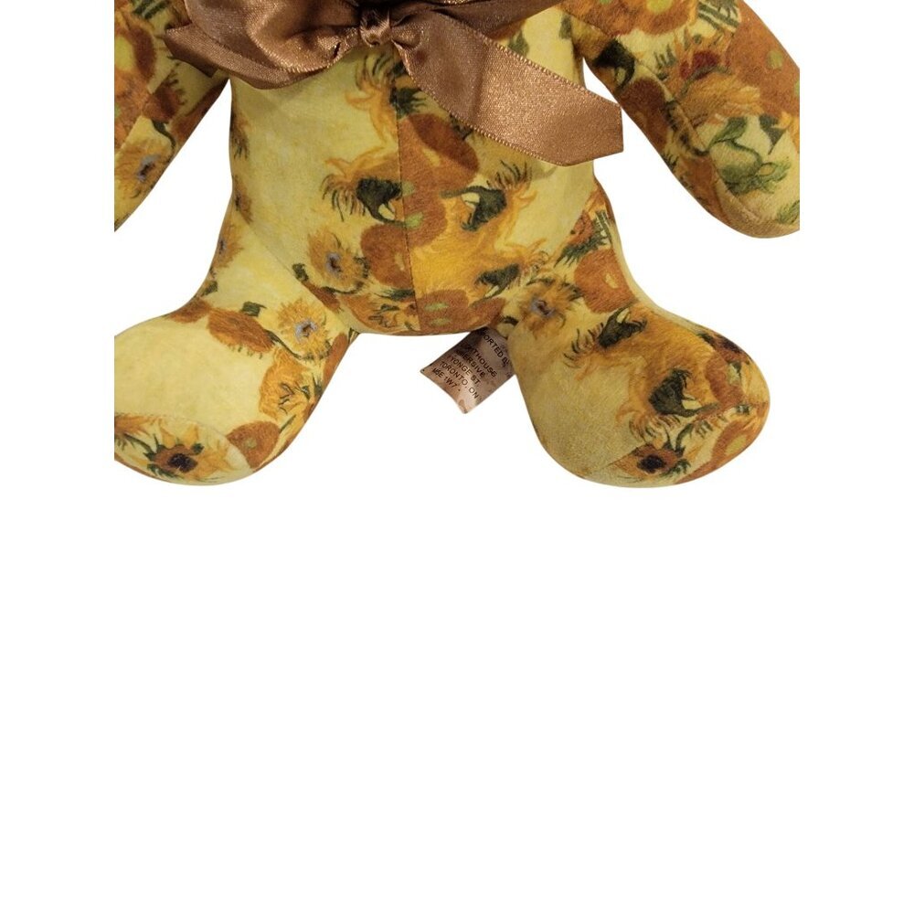 Vtg Van Gogh Exhibit Teddy Bear Sunflower Immersive Experience Green BrownVinta - Picture 10 of 12